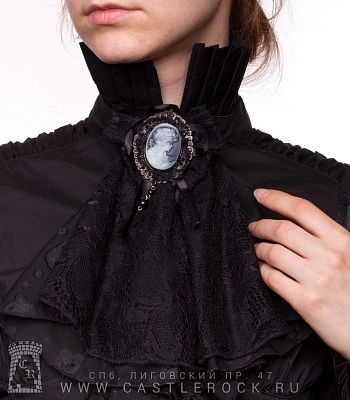 блуза ажурная винтажная с камеей punk rave