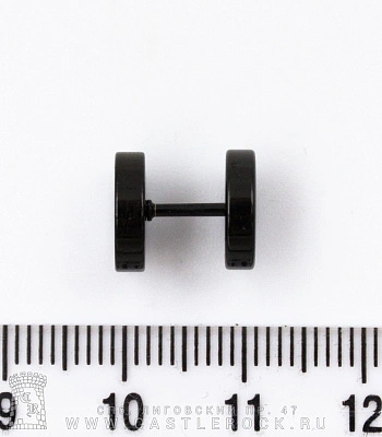 Обманка Плага Сталь Черная с Вставкой (белой) 1,2 х 6 х 10/10