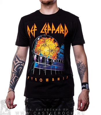 футболка def leppard "pyromania"