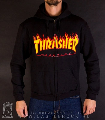 балахон на молнии thrasher