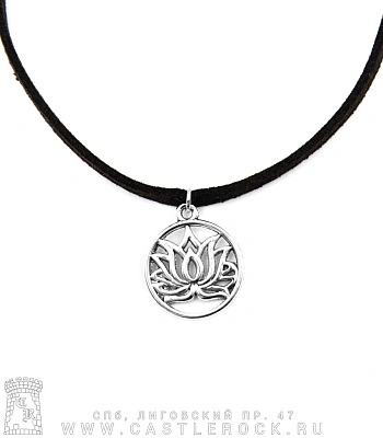 чокер цветок лотоса (текстиль)