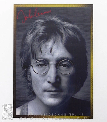 открытка 3d beatles john lennon (ч/б, голограмма)