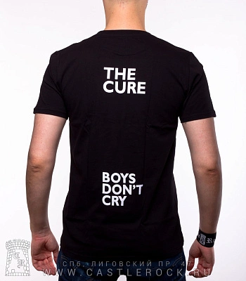 футболка cure "boys don't cry" (принт ч/б)