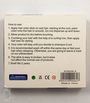 набор мелков для окрашивания волос (6 цветов)