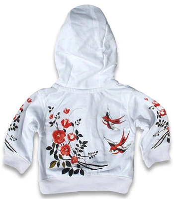 толстовка детская six bunnies birds and roses