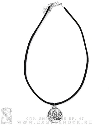 чокер цветок лотоса (текстиль)