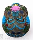 статуэтка череп резной в цветах (серый)