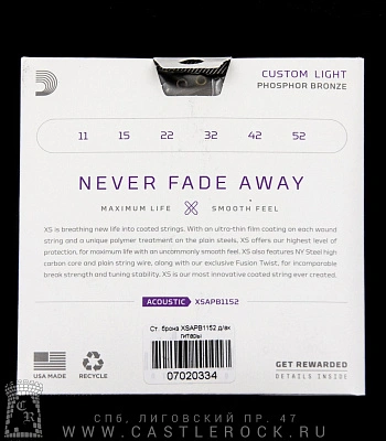 струны d'addario бронзовые для акустической гитары xsapb1152