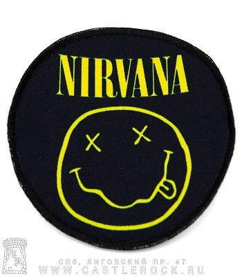 нашивка nirvana (смайл, круглая)