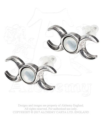 серьги alchemy gothic (алхимия готик) e401 triple goddess