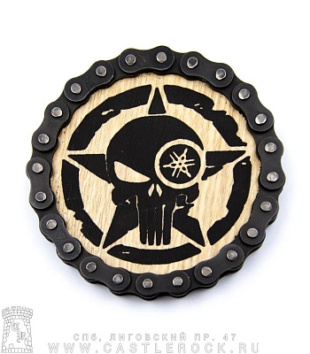 подставка под кружку с мотоцепью punisher каратель