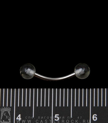 Микробанан Сталь с Акриловыми Шариками (прозрачными) 1,2 х 10 х 4/4