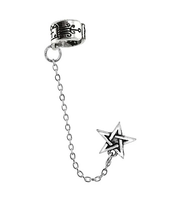 серьга кафф alchemy gothic (алхимия готик) e196 pentagram