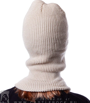 шапка балаклава вязаная (бежевая)
