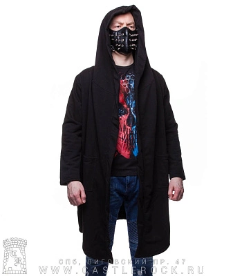 мантия две молнии по бокам (черная)