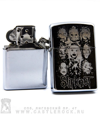 зажигалка с гравировкой slipknot (маски)