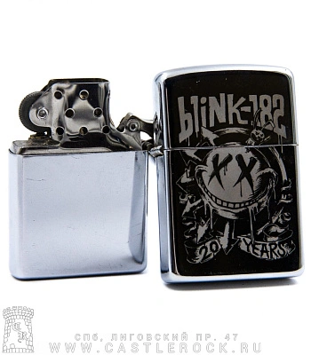 зажигалка с гравировкой blink-182 "20 years"