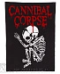 нашивка на спину cannibal corpse "butchered at birth" (скелет, вышивка)