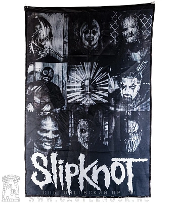 флаг slipknot (маски, ч/б)
