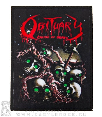 нашивка obituary "cause of death" (черепа)