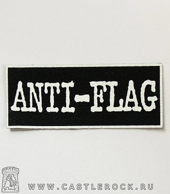 нашивка anti-flag (белая надпись)