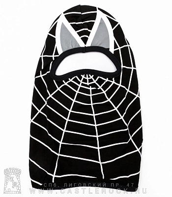 шапка балаклава spiderman человек паук (черная)
