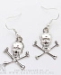 серьги череп и кости