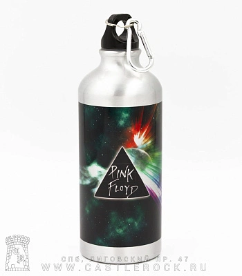 фляга с карабином pink floyd 600 мл (металлик)