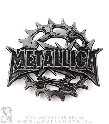 пряжка metallica (лого, шестерня)