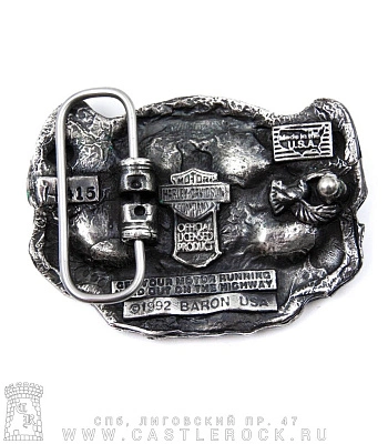 пряжка harley-davidson "born to be wild" (байкер)