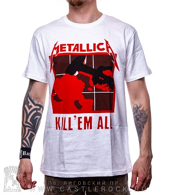 футболка metallica "kill 'em all" (белая)