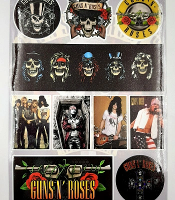 набор наклеек guns'n'roses (стикерпак)