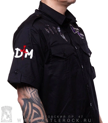 рубашка с коротким рукавом depeche mode (вышивка)