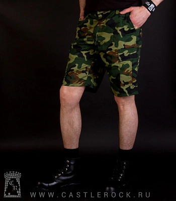 шорты милитари woodland (камуфляж)