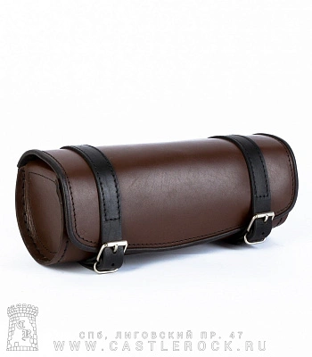 кофр для мотоцикла на ремнях (коричневый, средний)