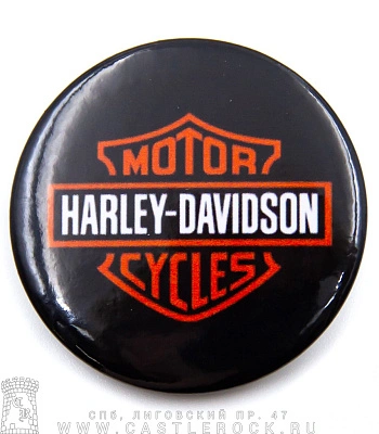 значок harley-davidson (черный)