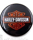 значок harley-davidson (черный)