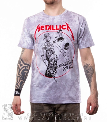 футболка metallica "and justice for all" (варенка, серая)