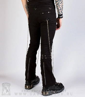брюки клеш (молнии, кольца, карабины)