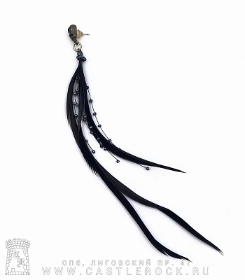 серьга alchemy gothic (алхимия готик) e235 ravenskull