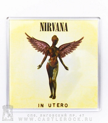магнит квадратный nirvana "in utero" (большой)