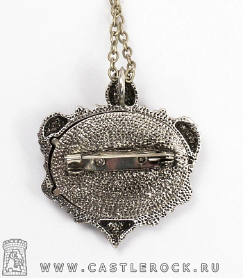 подвес-брошь restyle pol34 клыки (ч/б, камея)