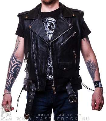 жилет кожаный first косуха