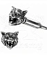 серьга alchemy gothic (алхимия готик) e326 wolf bullet