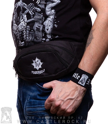 сумка на пояс с вышивкой powerwolf