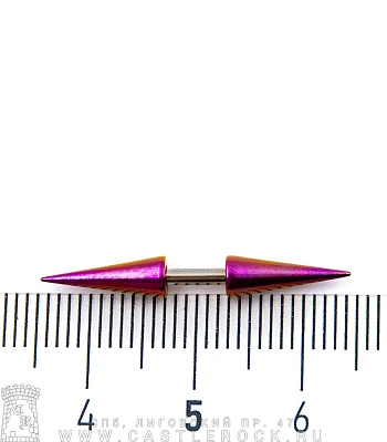 Микроштанга Сталь с Шипами (фиолетовыми) 1,6 х 6 х 4/4