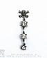серьга alchemy gothic (алхимия готик) e237 sparkling death