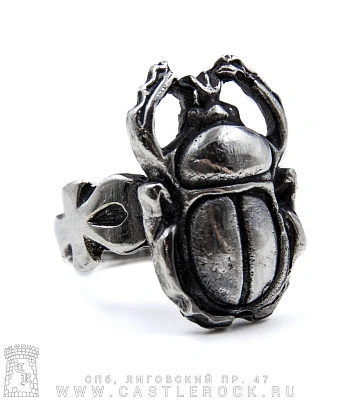 кольцо жук скарабей и анкхи