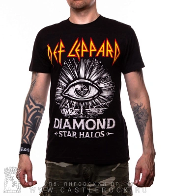 футболка def leppard "diamond star halos"