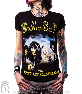 женская футболка w.a.s.p. "the last command"